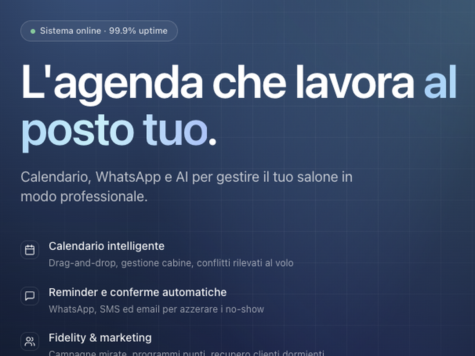 Promemoria e conferme che partono da soli, su WhatsApp, SMS ed email.